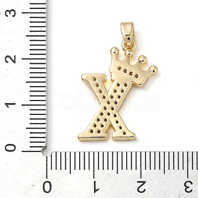 Rack Plating Brass Micro Pave Cubic Zirconia Pendants KK-D535-01X-RS-1