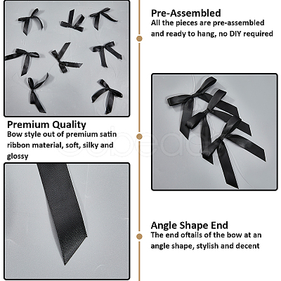 6Pcs Polyester Bowknot Hanging Streamer AJEW-SP0002-71A-1