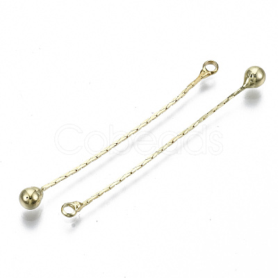 Brass Chain Tassel Big Pendants KK-R129-12A-G-1