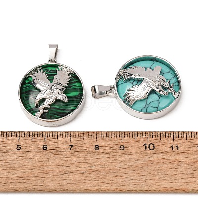 Synthetic Mixed Stone Pendants GG-CBA040B-02P-1