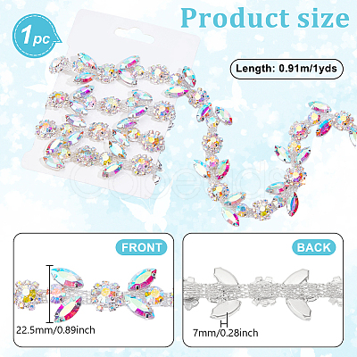 1 Yard Glass Rhinestone Chains DIY-WH0061-027S-1