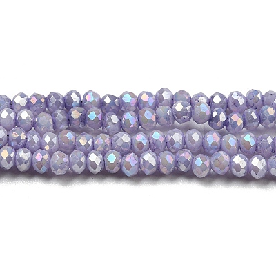 Opaque Baking Paint Glass Beads Strands DGLA-F002-03B-1
