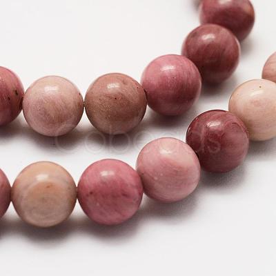 Natural Rhodonite Beads Strands G-J358-03-8mm-1