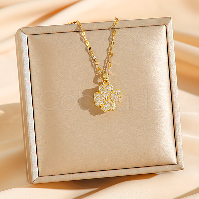 Brass Crystal Rhinestone Rotatable Pendant Necklaces NJEW-P331-01C-G-1
