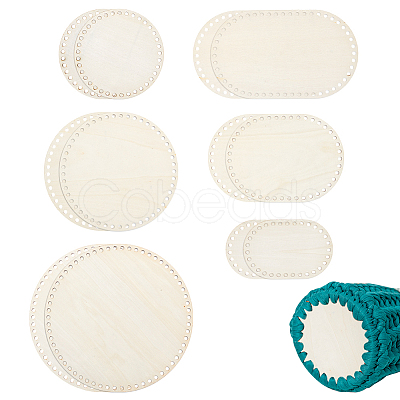 12Pcs 6 Styles Wood Basket Bottom DIY-NB0014-09-1