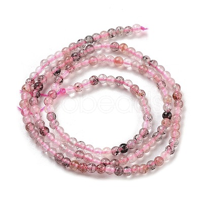 Natural Strawberry Quartz Beads Strands G-G140-D03-01-1