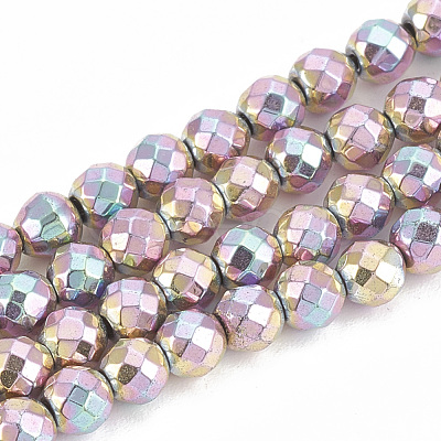 Electroplate Non-magnetic Synthetic Hematite Beads Strands G-N0318-28-D-1