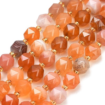 Natural Red Botswana Agate Beads Strands GG-CBA3921-B12-8mm-1
