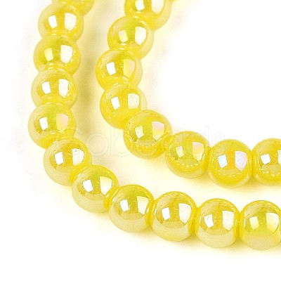 Electroplate Opaque Glass Beads Strands GLAA-T032-P4mm-AB16-1