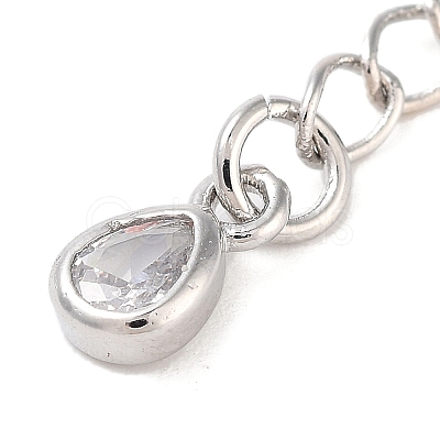 Brass with Cubic Zirconia Chain Extender KK-B102-41P-1