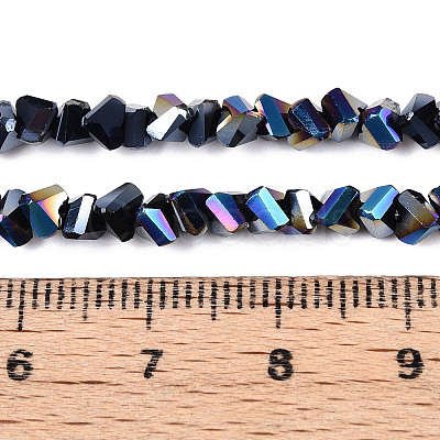 Electroplate Opaque Glass Beads Strands GLAA-N022-4mm-01-1