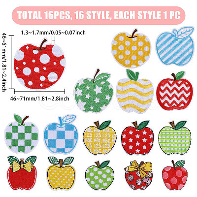 1Bag Polyester Clothing Patches PATC-FG0003-30-1