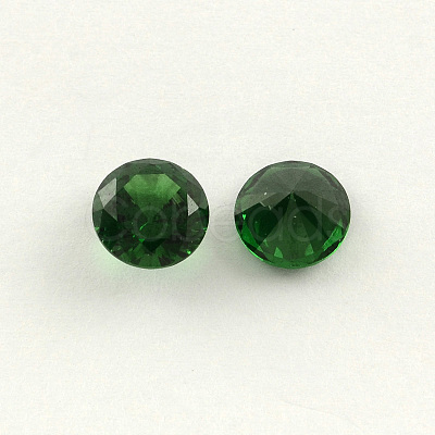 Diamond Shaped Cubic Zirconia Pointed Back Cabochons ZIRC-R004-7mm-08-1
