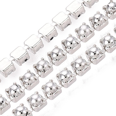 Iron & ABS Plastic Imitation Pearl Tennis Chains CH-Q006-01A-18-1