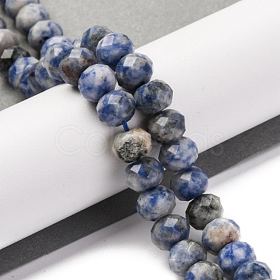 Natural Blue Spot Jasper Beads Strands G-K380-A02-01-1