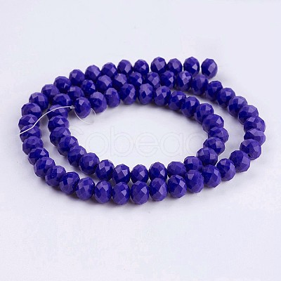 Opaque Glass Beads Strands LS-EGLA-F122-8x6mm-NC02-1
