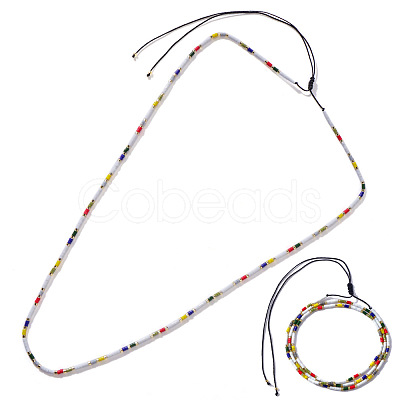 Bohemian Style Glass Seed Bead Wrap Bracelets SU3869-1-1