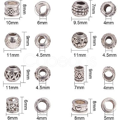 Alloy European Beads MPDL-NB0001-08AS-1