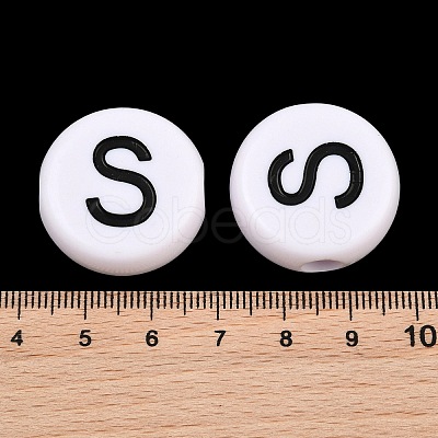 Opaque White Acrylic European Beads AC-CBA3BDD-01S-1