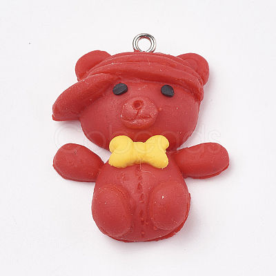 Handmade Polymer Clay Pendants LS-X-CLAY-T012-16-1