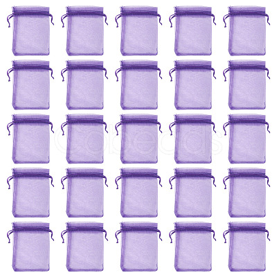 50Pcs Organza Bags Jewellery Storage Pouches Wedding Favour Party Mesh Drawstring Gift OP-TA0001-16A-1