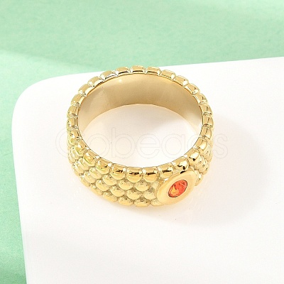 304 Stainless Steel Cubic Zirconia Finger Rings RJEW-F203-03G-02-1