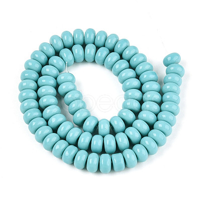 Opaque Solid Color Glass Beads Strands GLAA-ZX008-8mm-18R-1