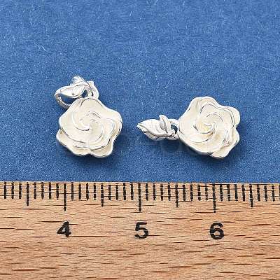 925 Sterling Silver Flower Charms STER-D302-08B-S-1