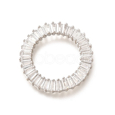 Brass Clear Cubic Zirconia Linking Rings KK-M312-30P-1
