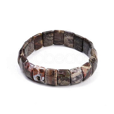 Natural Agate Beaded Stretch Bracelets for Women Men BJEW-M049-08C-1