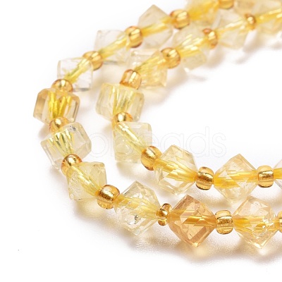 Heated Natural Citrine Beads Strands G-P463-11-1