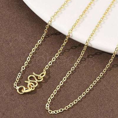 2MM Brass Cable Chain Necklaces NJEW-G183-03G-02-1