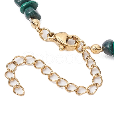 Natural Mixed Gemstone Chip & Glass Beaded Anklets AJEW-AN00682-1