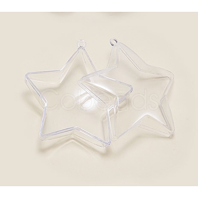 Christmas Star Pendant Decorations AJEW-WH0020-18-1