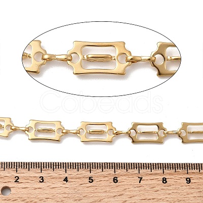 304 Stainless Steel Rectangle Link Chains CHS-Z007-17G-1