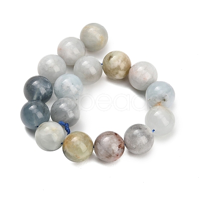 Natural Aquamarine Beads Strands GG-CBA1CAF-A02-12mm-1