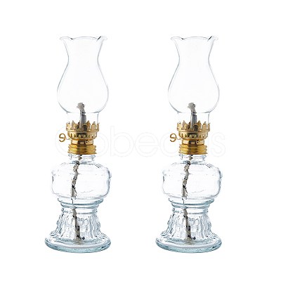 Transparent Glass Lamp Shade Kerosene Lamp LS-AJEW-WH0314-457B-1