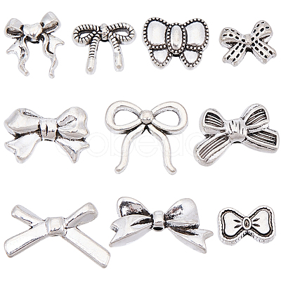 100Pcs 10 Styles Tibetan Style Alloy Beads FIND-BM0001-50-1