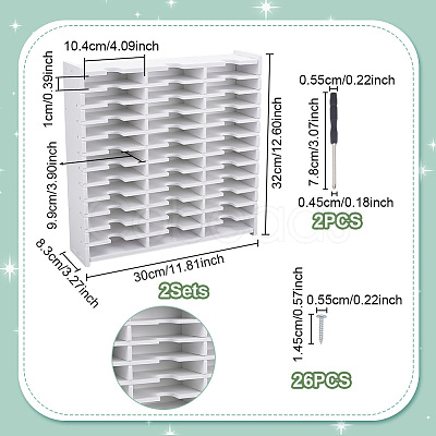 2 Sets 36 Grids PVC Plastic Inkpad Storage Holder ODIS-UN0001-15B-1