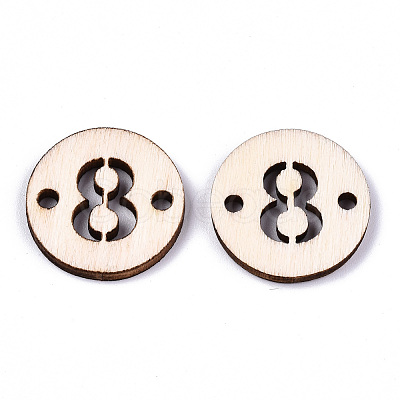 Unfinished Natural Poplar Wood Links Connectors WOOD-S045-138A-8-1