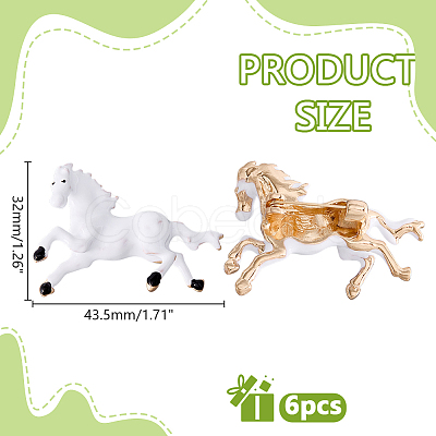 Horse Enamel Pins JEWB-WH0051-062G-1