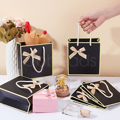 Rectangle Paper Gift Storage Bags with Handle CARB-WH0017-13A-1