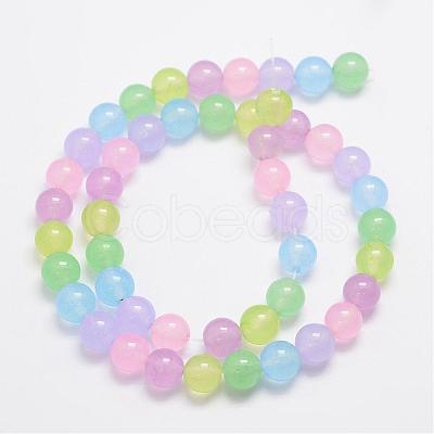 Natural & Dyed Malaysia Jade Bead Strands G-A146-8mm-A30-1
