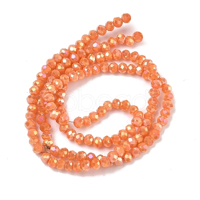 Electroplate Glass Beads Strands GLAA-F078-FR11-1