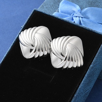 304 Stainless Steel Stud Earrings for Women EJEW-K306-01P-1