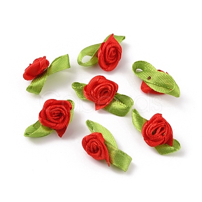 Polyester Rose Ornaments DIY-WH0308-242B-1