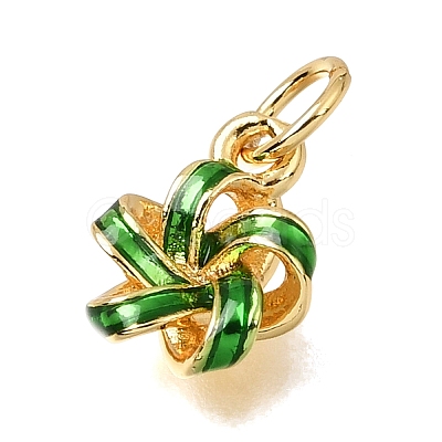 Brass Enamel Pendants KK-G605-10G-02-1