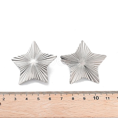 Non-Tarnish 304 Stainless Steel Stud Earring Findings STAS-P357-01D-P-1