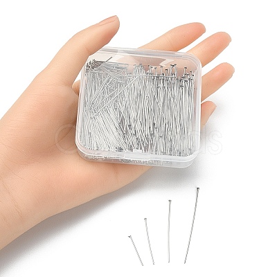 400Pcs 4 Styles 304 Stainless Steel Flat Head Pins STAS-YW0001-72-1