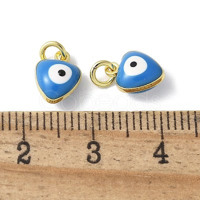 Brass Enamel Charms KK-S518-03I-G-1
